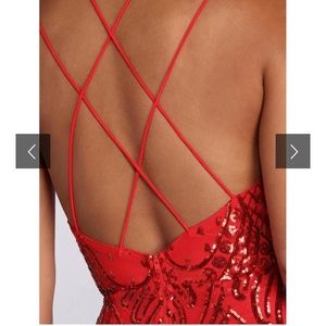 Salma Formal Sequin Scroll 